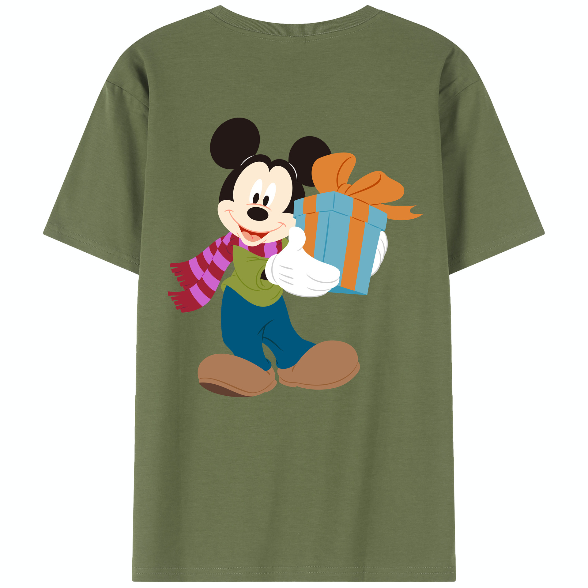 （画像用） ミッキーマウス Mickey Mouse 綿100％半袖Tシャツ（背面プリント）